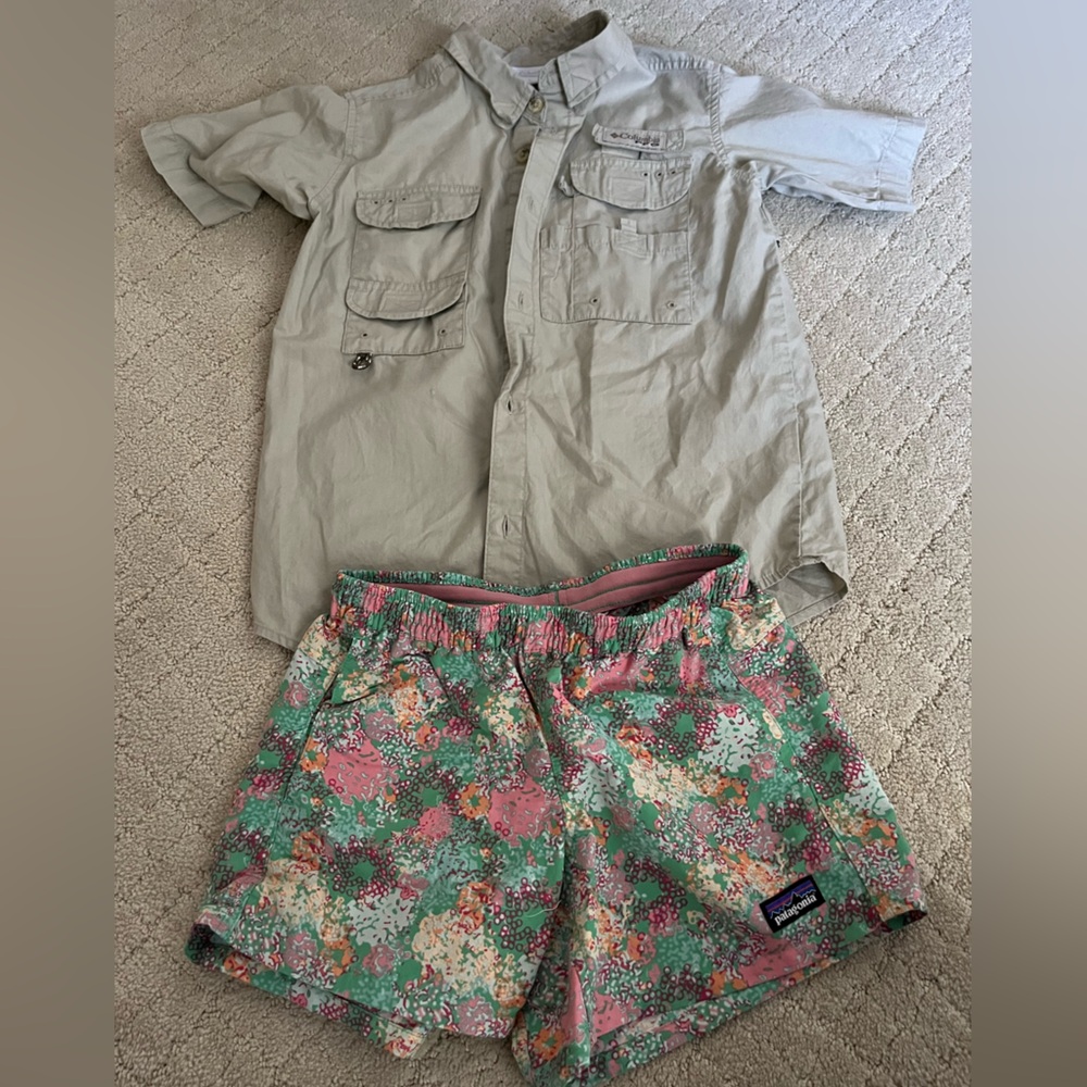 Patagonia and Columbia Girls hiking set size 7/8